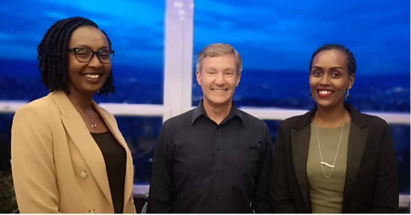 Figure 3: Sandra, Guy, and Pascaline in Kigali