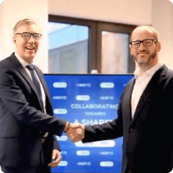 Two men shaking hands