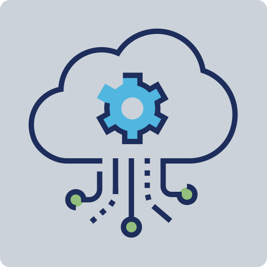 A cloud with a gear inside